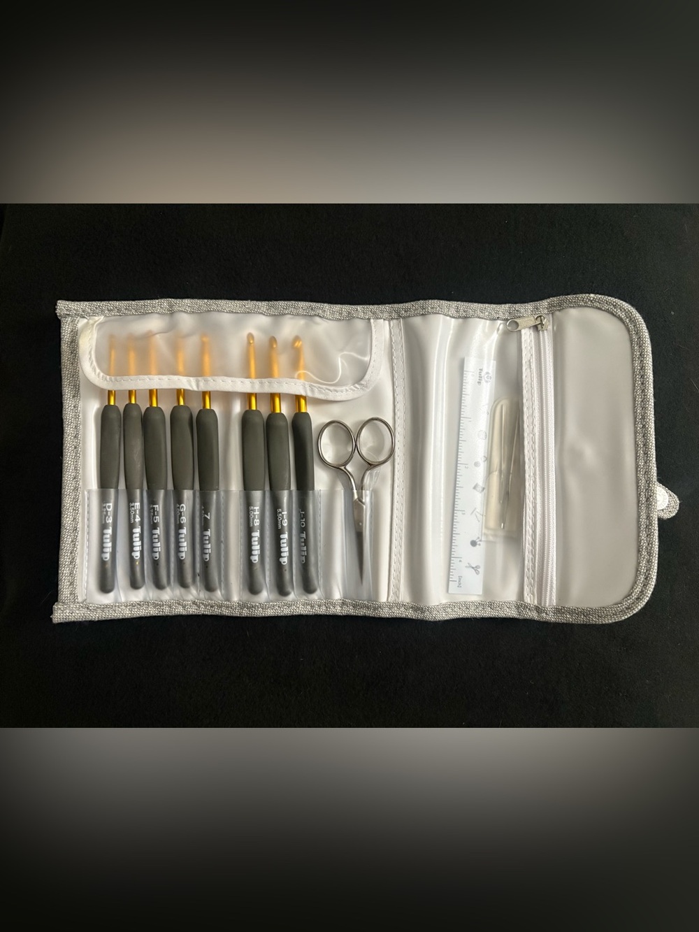 Tulip Etimo Premium Gold Ergonomic Crochet Hook Set – Complete